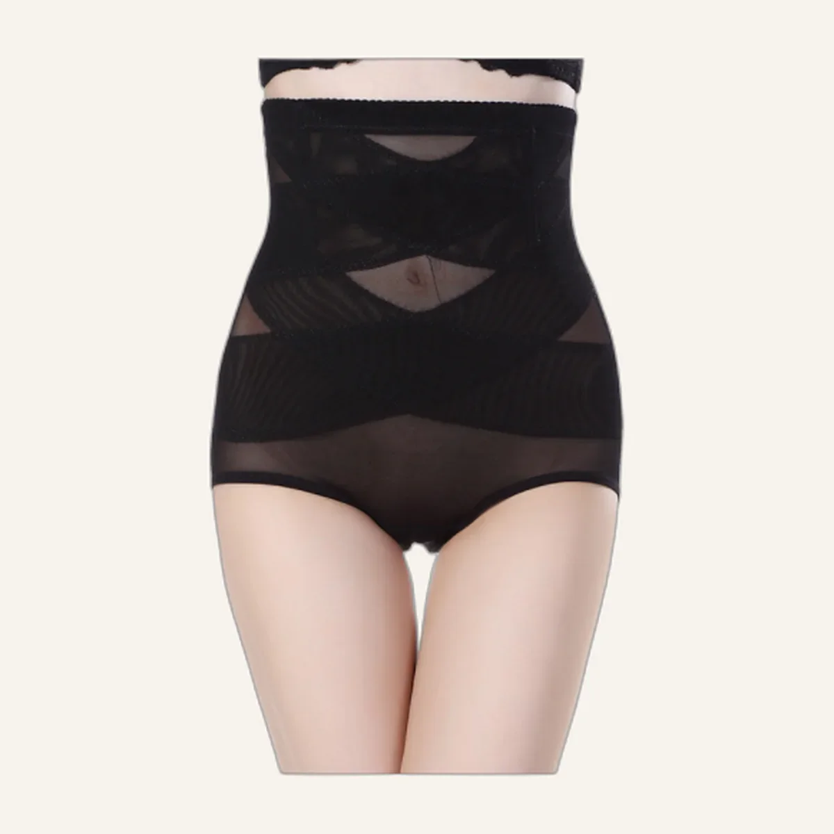 Culotte post-partum taille haute noire portée