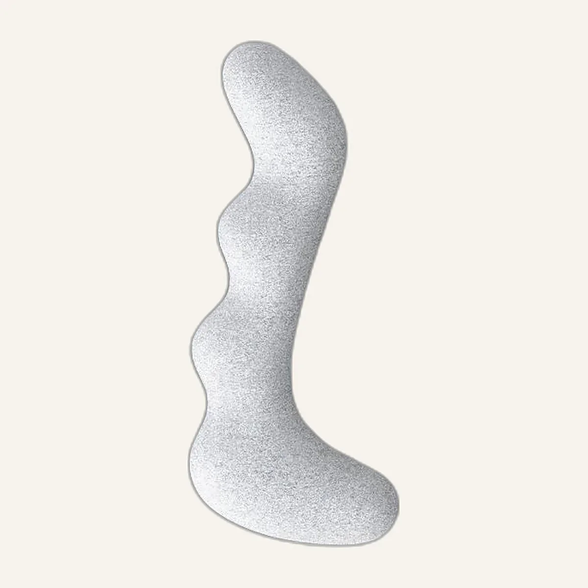 Long coussin de grossesse blanc en forme de vague