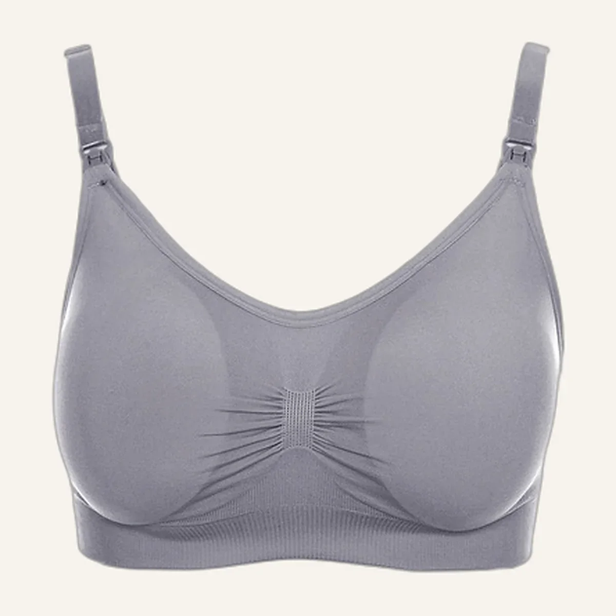 Soutien-gorge d’allaitement gris sans coutures